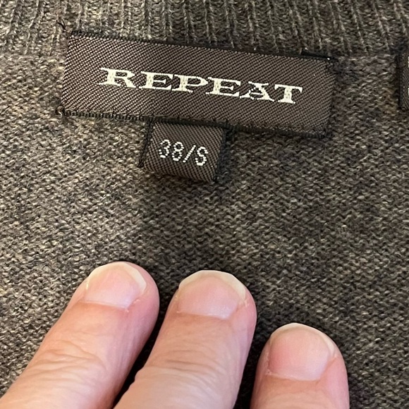 🩶 REPEAT - gray Ruffled Cardigan - Size S (38) - Picture 2 of 12